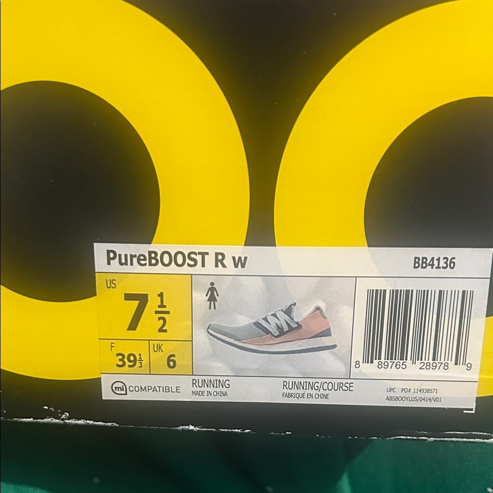 adidas PureBOOST R w Running Shoes - Gray & Pink